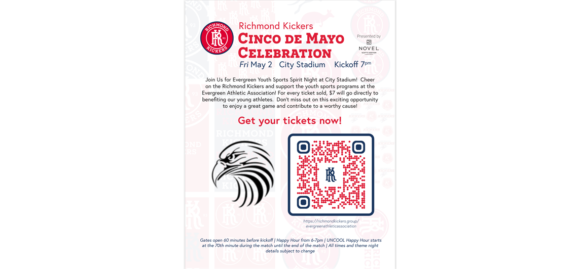 Eagles Fundraiser at May 2nd Richmond Kickers game